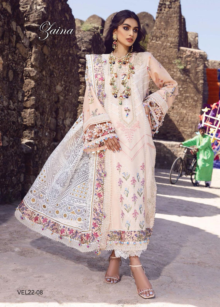 Viva Virsa By Anaya Embroidered Lawn Suits Unstitched 3 Piece AKC22VV VEL22-08 Zaina - Festive Collection