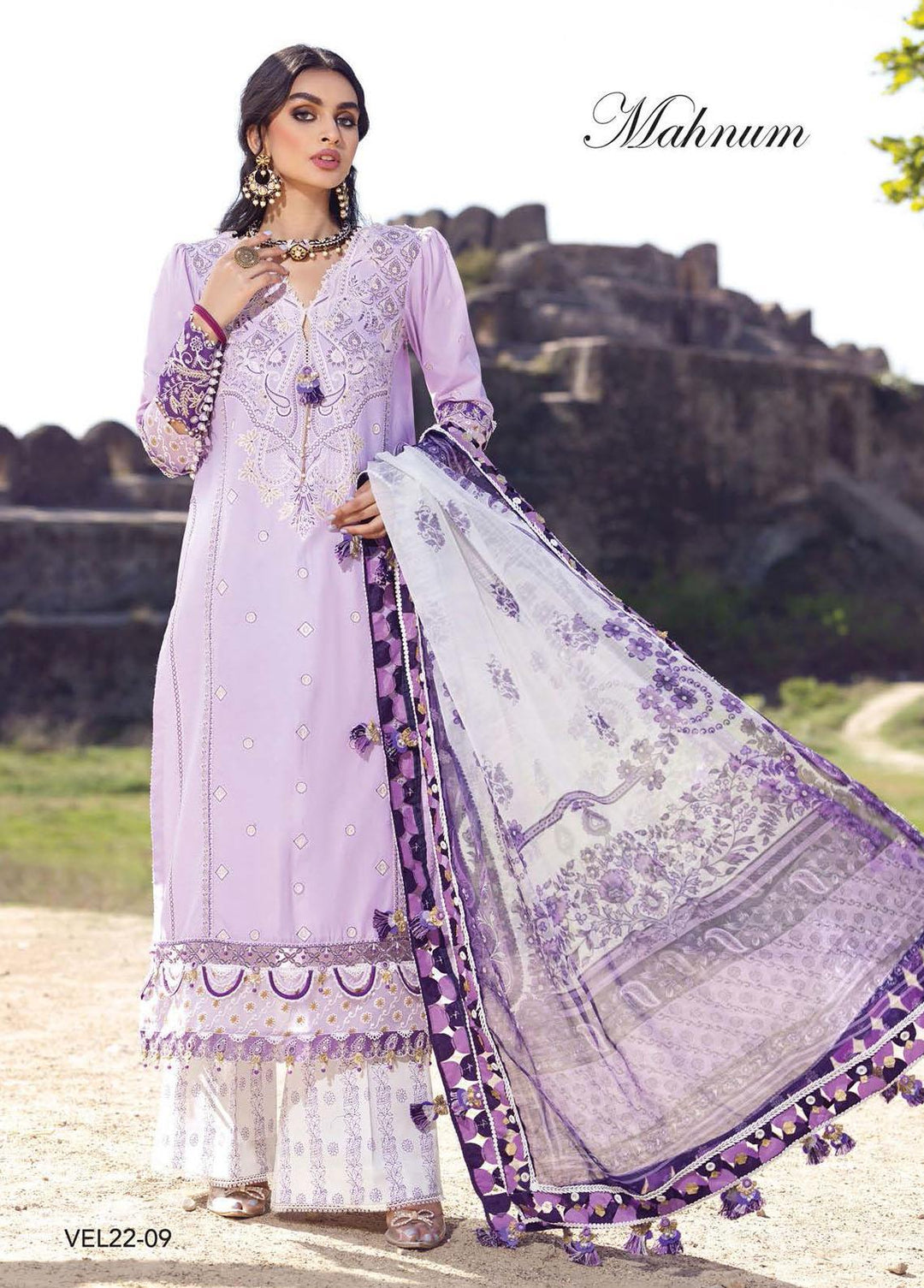 Viva Virsa By Anaya Embroidered Lawn Suits Unstitched 3 Piece AKC22VV VEL22-09 Mahnum - Festive Collection