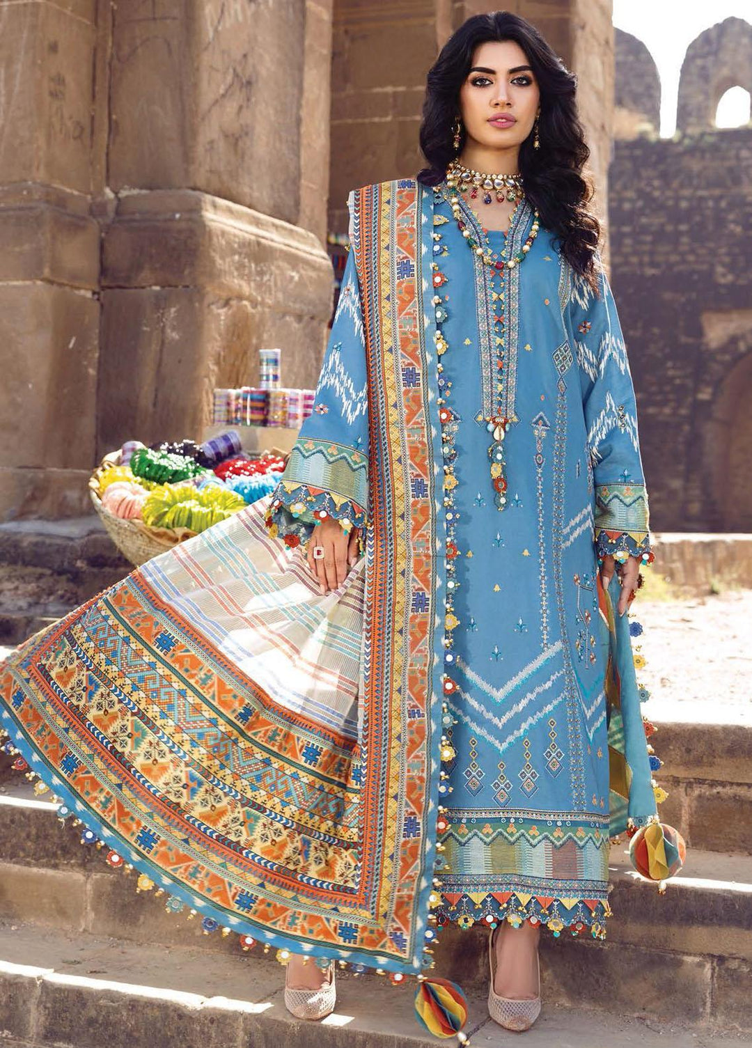 Viva Virsa By Anaya Embroidered Lawn Suits Unstitched 3 Piece AKC22VV VEL22-10 Fareshteh - Festive Collection