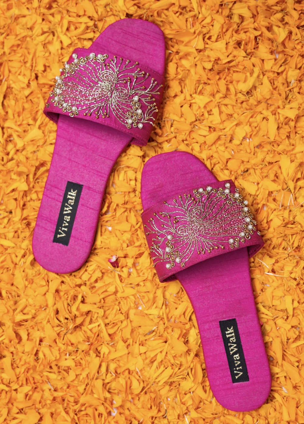VivaWalk Festive Style Flats Aroos-e-Shaan