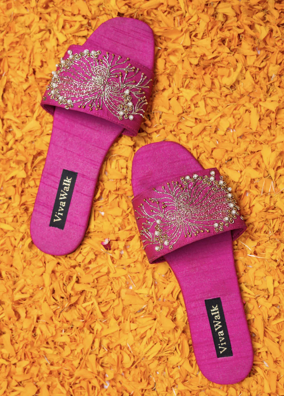 VivaWalk Festive Style Flats Aroos-e-Shaan