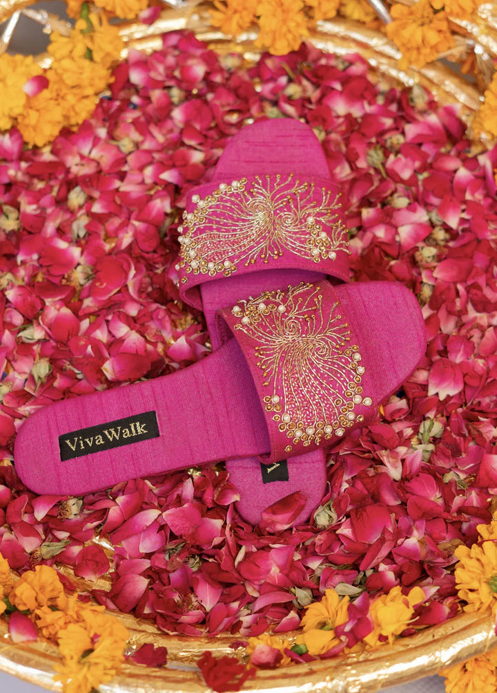 VivaWalk Festive Style Flats Aroos-e-Shaan