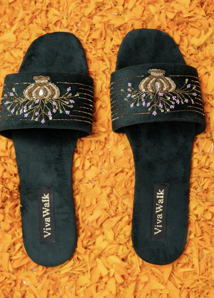 VivaWalk Festive Style Flats Gul-e-zahra
