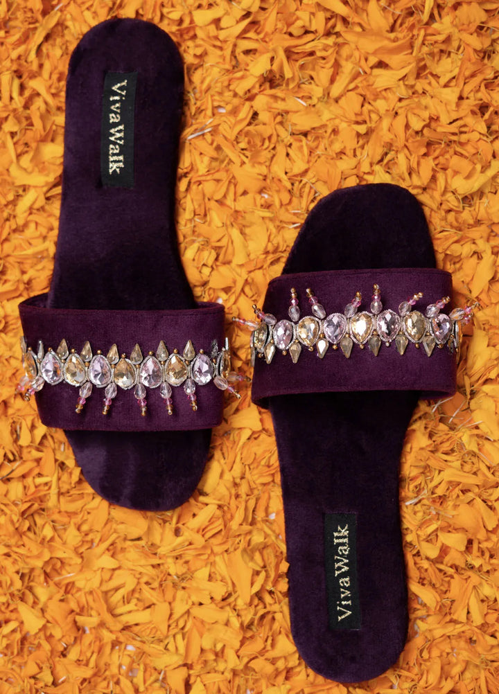 VivaWalk Festive Style Flats Jalwa Gaam