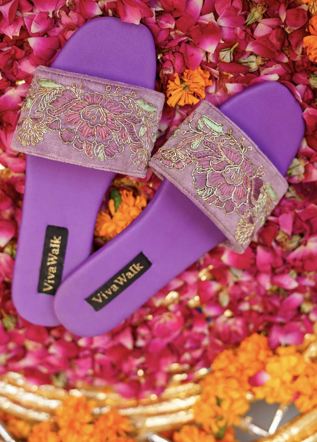 VivaWalk Festive Style Flats Rang e Haya