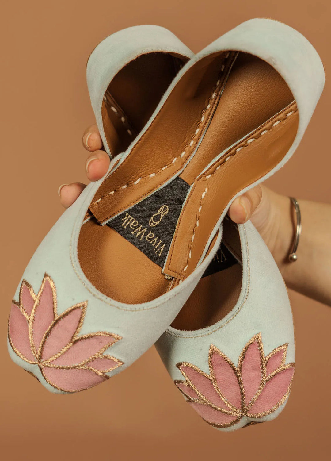 VivaWalk Festive Style Khussa Blush Sky