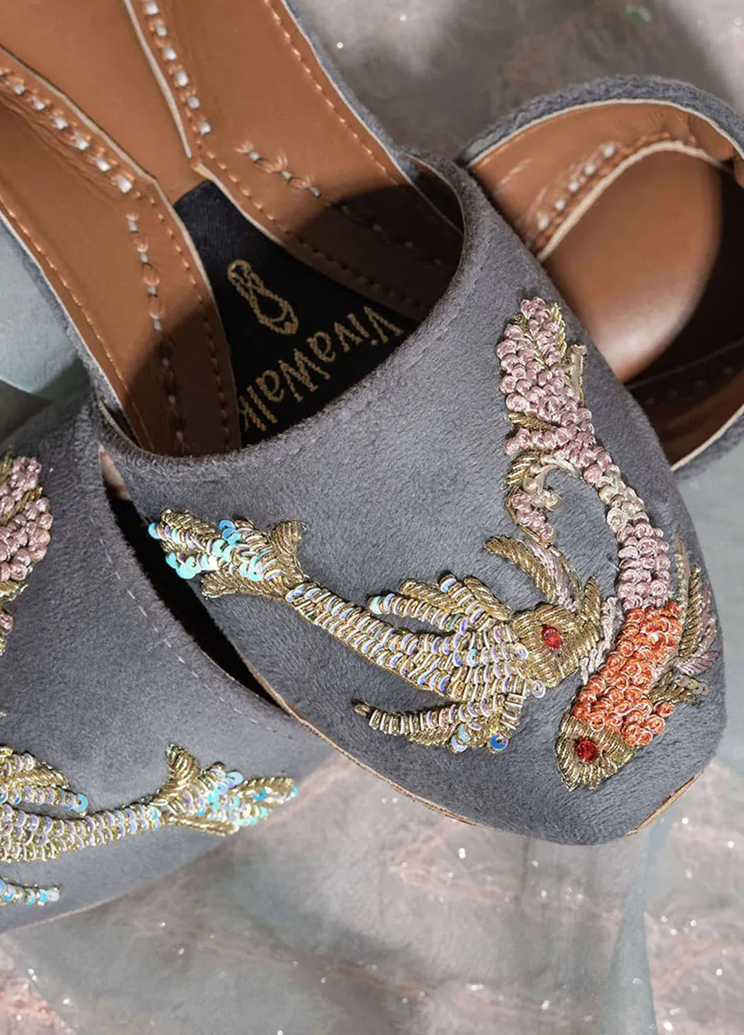 Vivawalk Festive Style Khussa Pisces