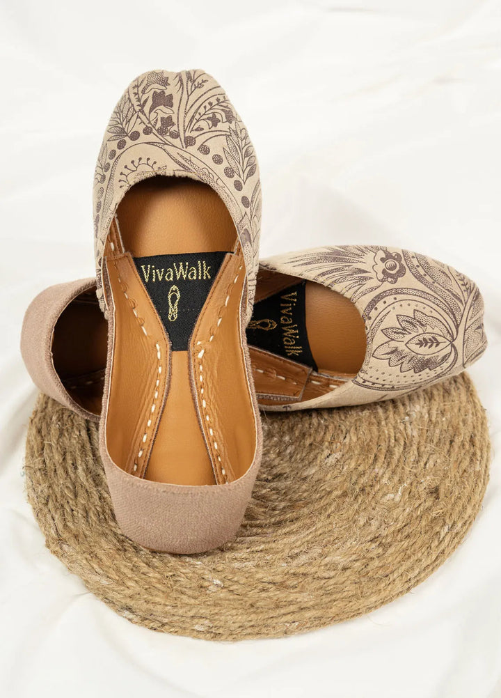 Vivawalk Festive Style Velvet Khussa Lilac Luxe