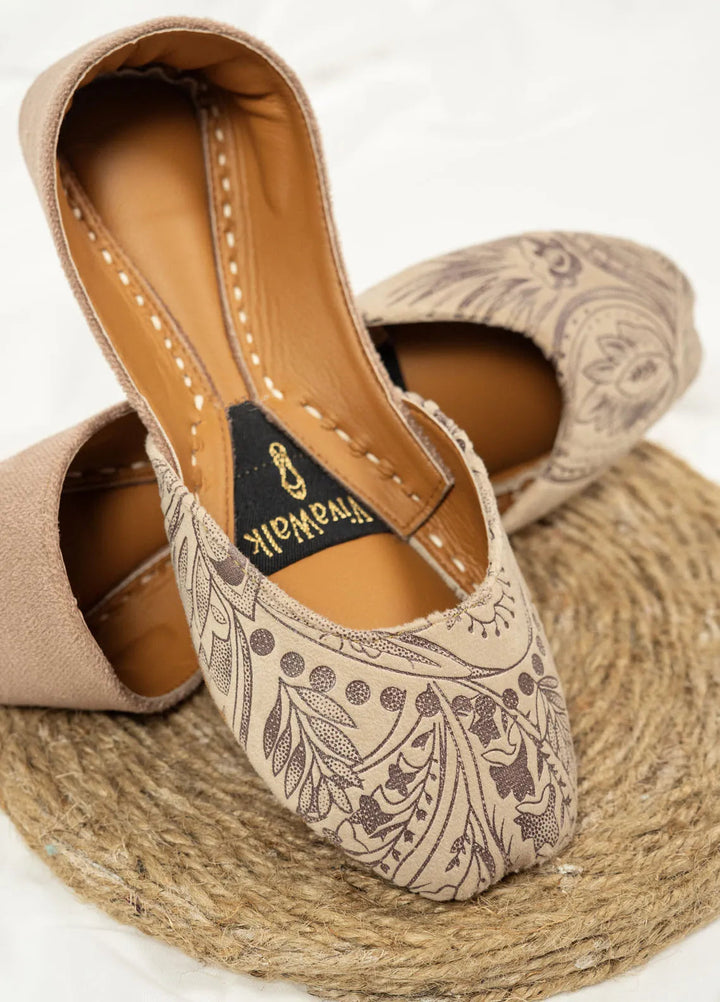 Vivawalk Festive Style Velvet Khussa Lilac Luxe