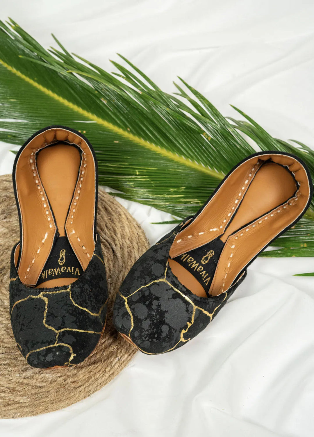 Vivawalk Festive Style Velvet Khussa Moonlight Veil