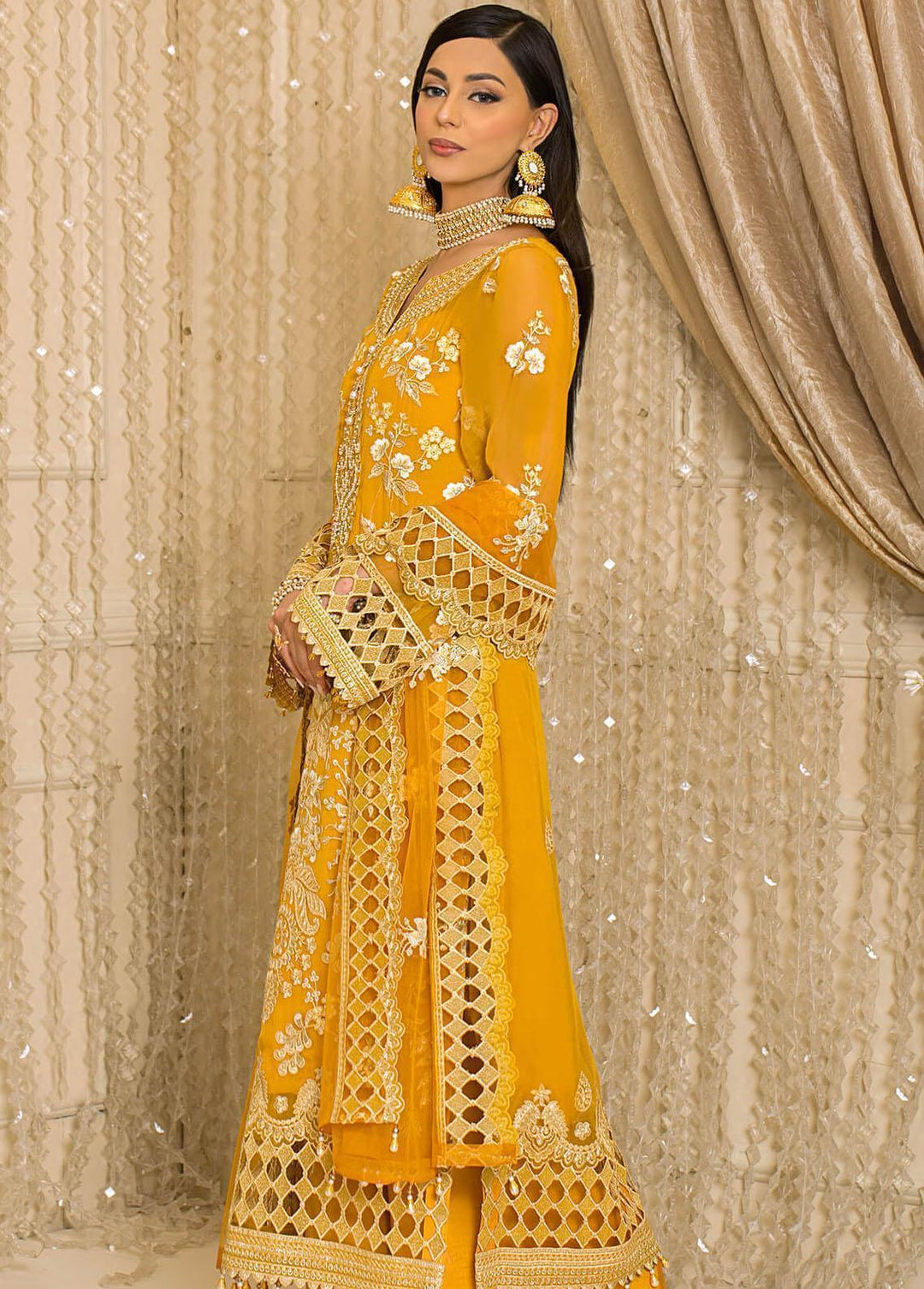 Vive La Fete By Imrozia Embroidered Chiffon Suits Unstitched 3 Piece IMP22VF L-252 Opal - Premium Collection