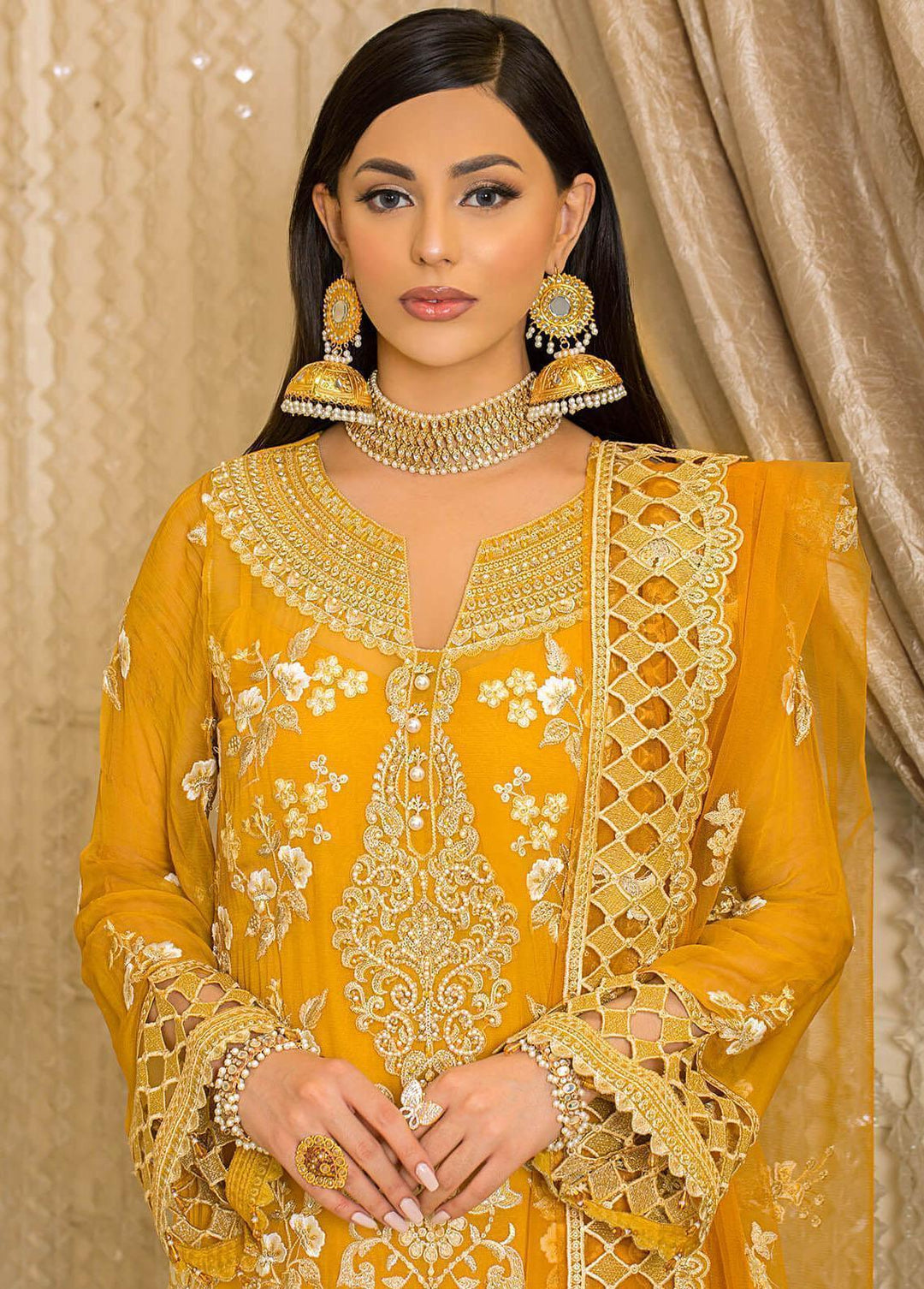 Vive La Fete By Imrozia Embroidered Chiffon Suits Unstitched 3 Piece IMP22VF L-252 Opal - Premium Collection