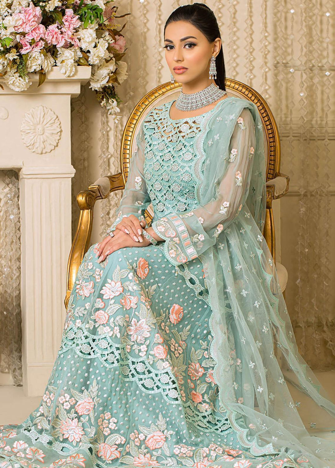 Vive La Fete By Imrozia Embroidered Organza Suits Unstitched 3 Piece IMP22VF L-253 Aster - Premium Collection