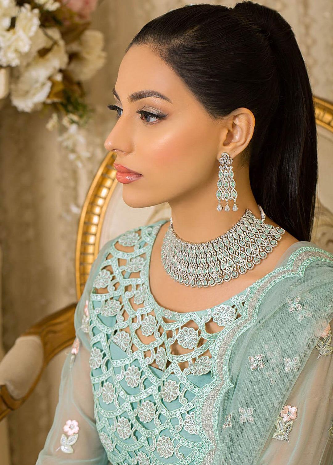 Vive La Fete By Imrozia Embroidered Organza Suits Unstitched 3 Piece IMP22VF L-253 Aster - Premium Collection