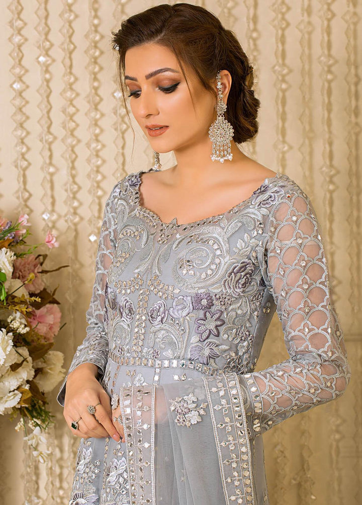 Vive La Fete By Imrozia Embroidered Net Suits Unstitched 3 Piece IMP22VF L-254 Mystique - Premium Collection