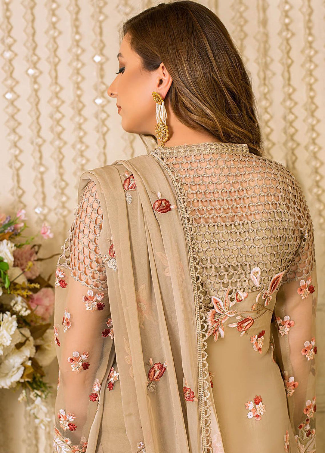 Vive La Fete By Imrozia Embroidered Organza Suits Unstitched 3 Piece IMP22VF L-258 Ethereal - Premium Collection