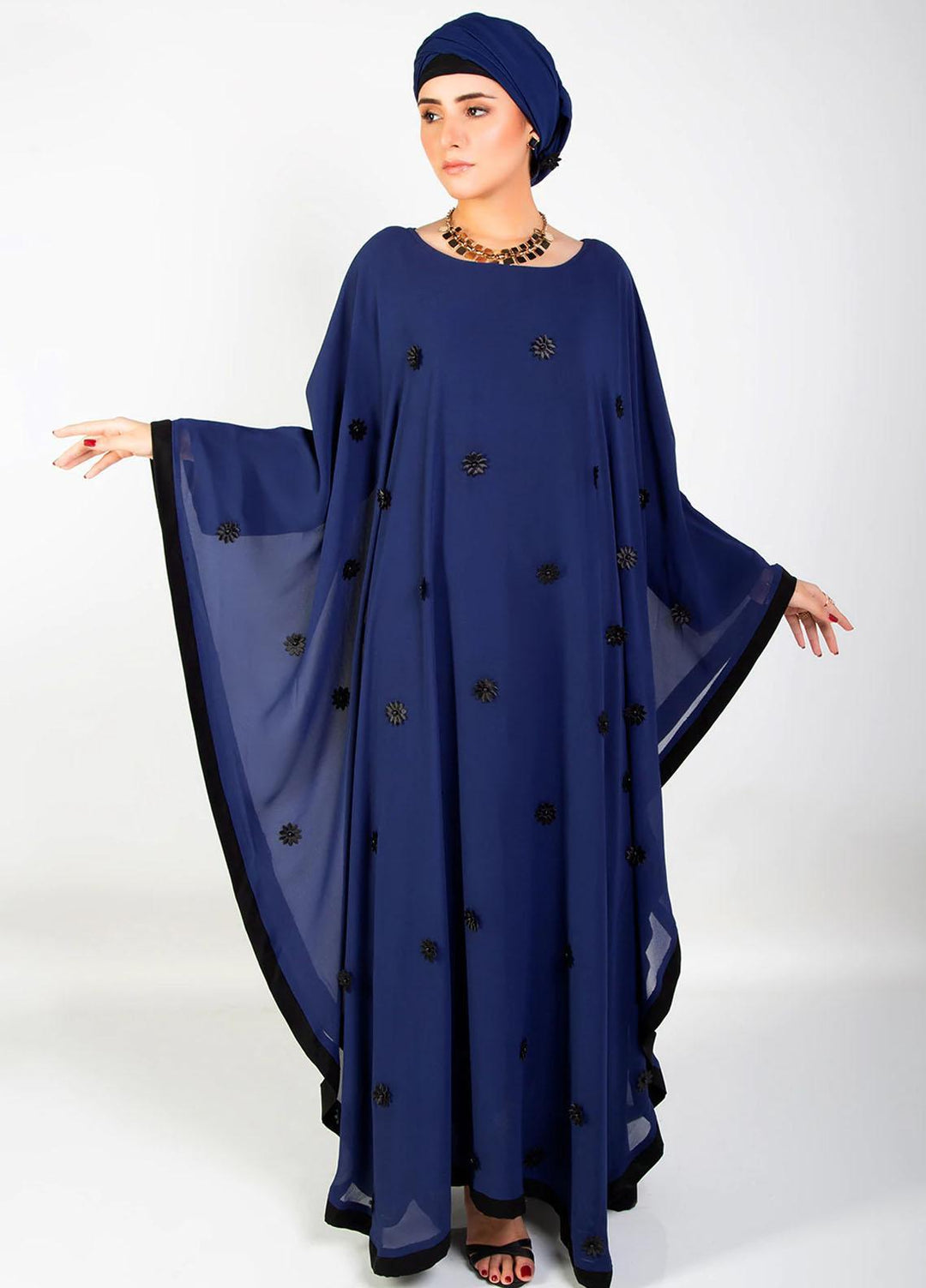 Abaya pk  Nida Pret Abaya ABA22VG BLUE CHARISMA GOWN