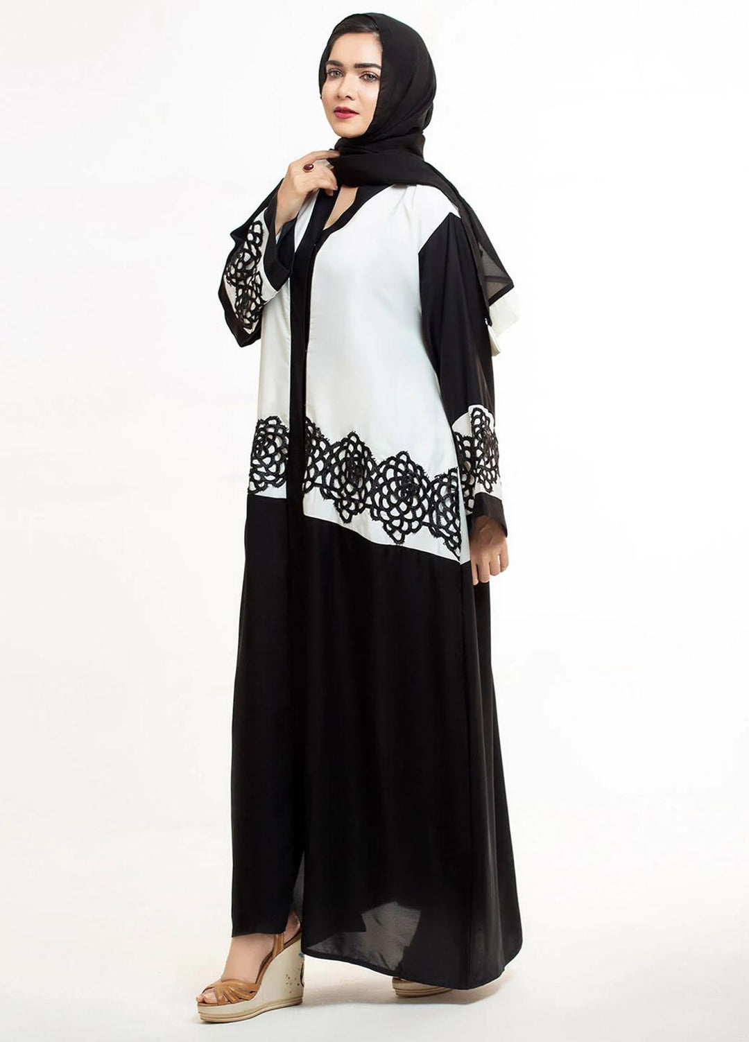 Abaya pk  Nida Pret Abaya ABA22VG DOODLE LACE