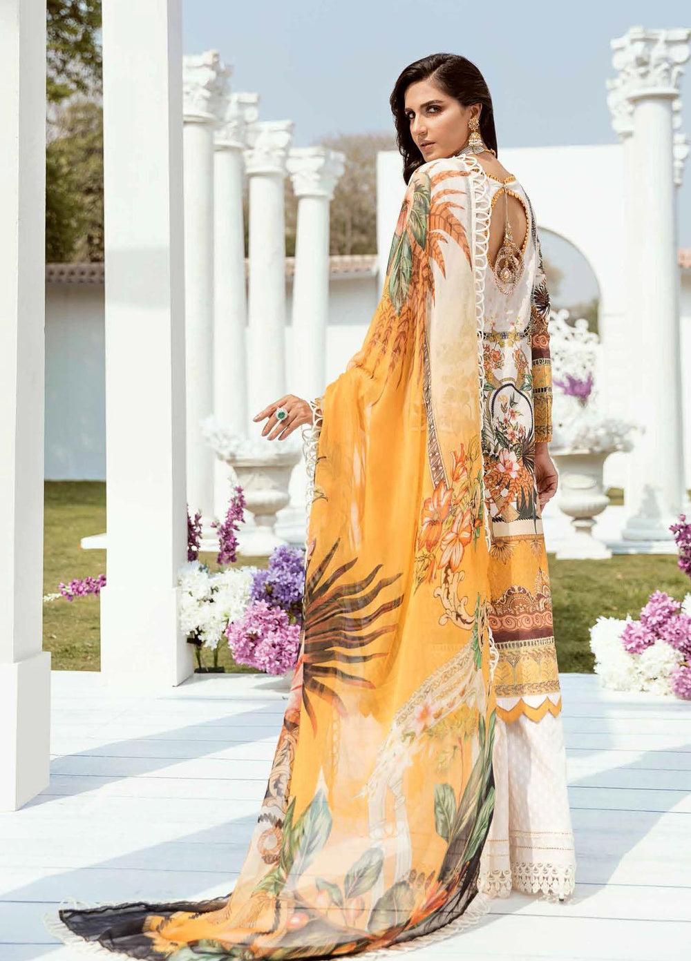Vogue by Emaan Adeel Embroidered Lawn Suits Unstitched 3 Piece EA21VF 01 GOLDEN HOUR - Festive Collection