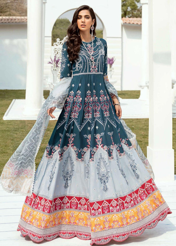 Vogue by Emaan Adeel Embroidered Lawn Suits Unstitched 3 Piece EA21VF 02 MIDNIGHT BLOSSOM - Festive Collection