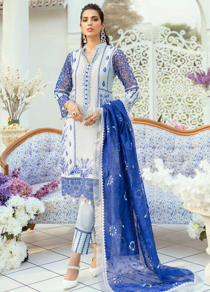 Vogue by Emaan Adeel Embroidered Lawn Suits Unstitched 3 Piece EA21VF 09 FROSTY GRACE - Festive Collection