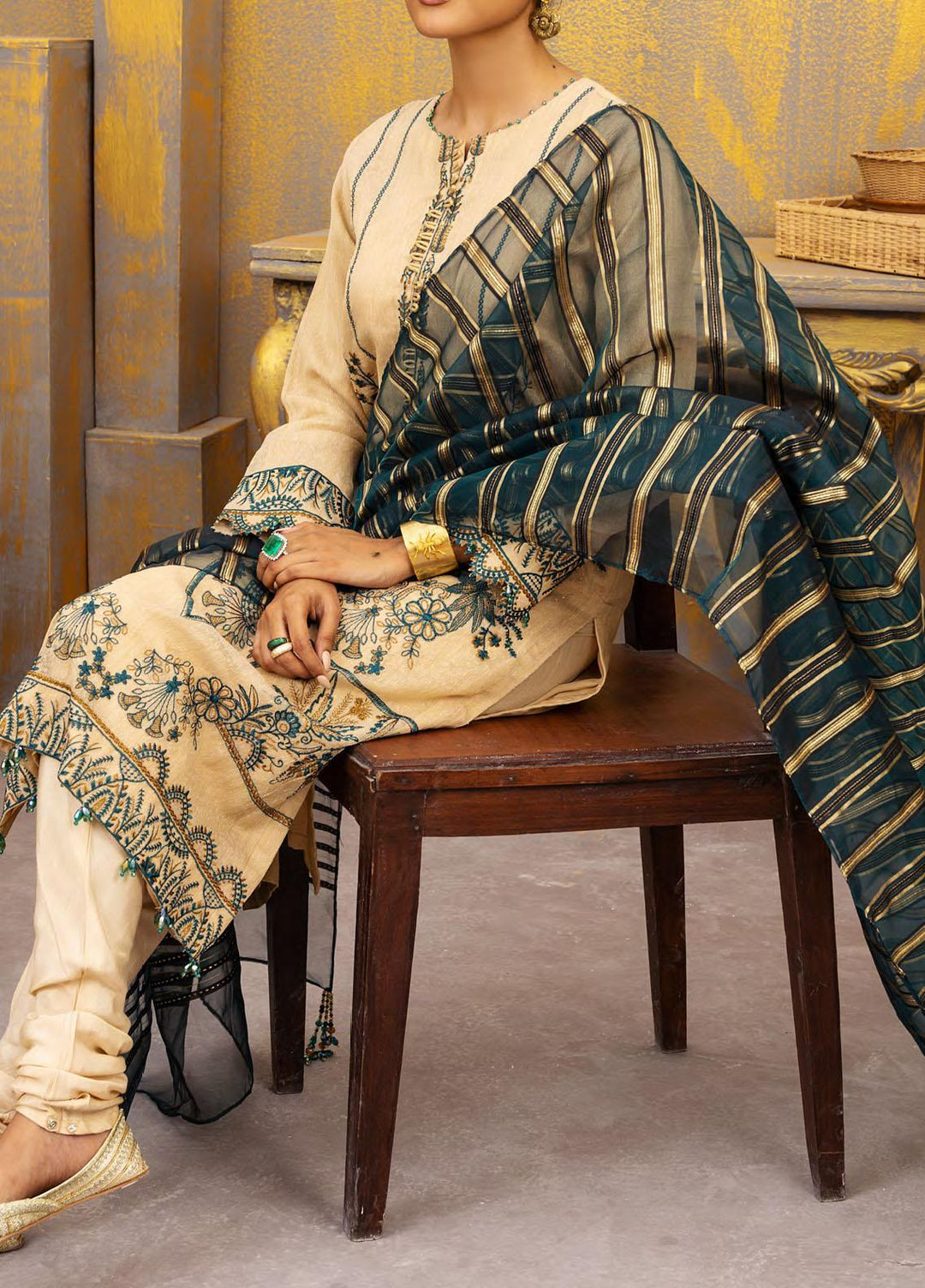 Vogue By Salitex Embroidered Lawn Suits Unstitched 3 Piece ST23V WK-01147UT - Festive Collection