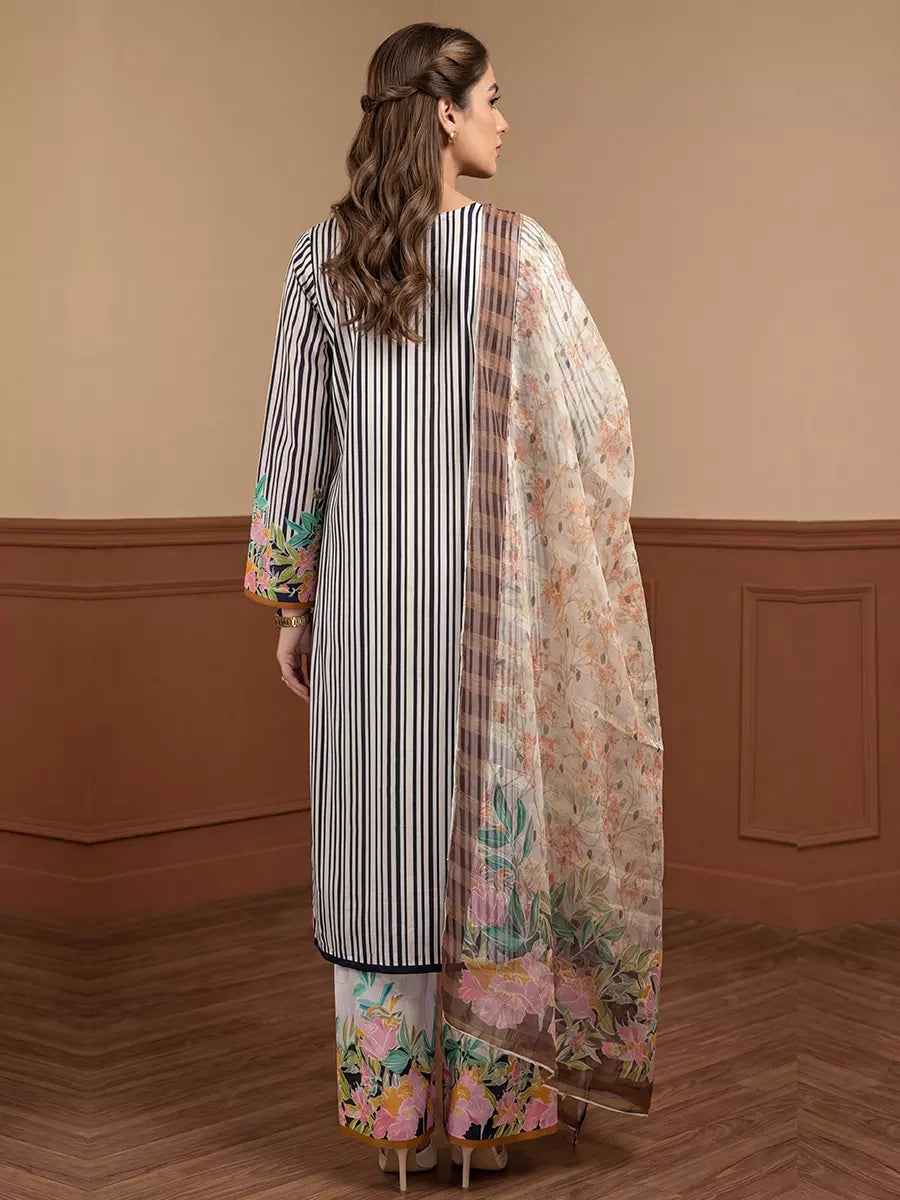 Salitex Unstitched Printed Lawn Silk 3 Piece Suit SUNS7ASI359 - Casual Collection