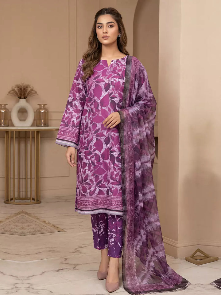 Salitex Unstitched Printed Lawn Silk 3 Piece Suit SUNS7ASI358 - Casual Collection