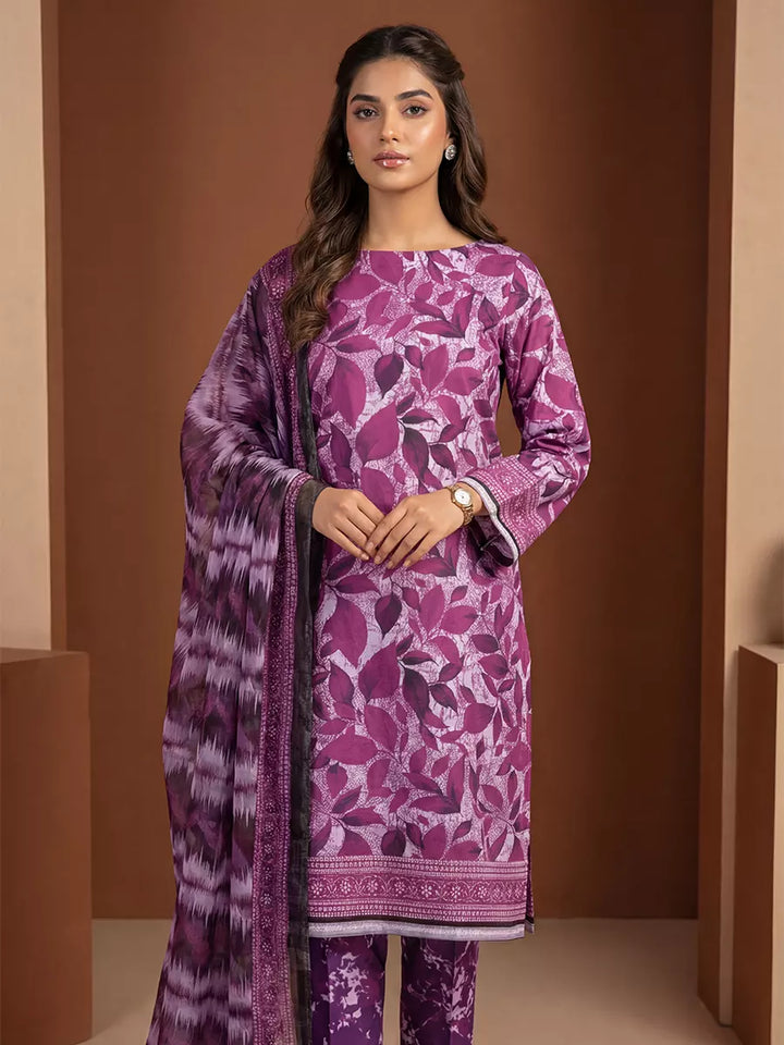 Salitex Unstitched Printed Lawn Silk 3 Piece Suit SUNS7ASI358 - Casual Collection
