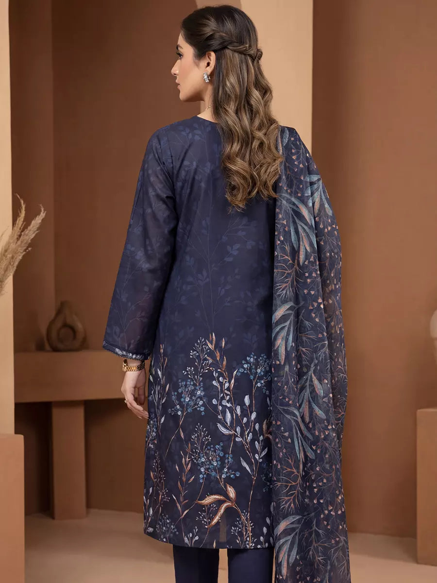 Salitex Unstitched Printed Lawn Silk 3 Piece Suit SUNS7ASI357 - Casual Collection
