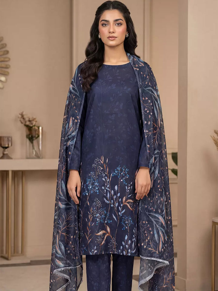 Salitex Unstitched Printed Lawn Silk 3 Piece Suit SUNS7ASI357 - Casual Collection