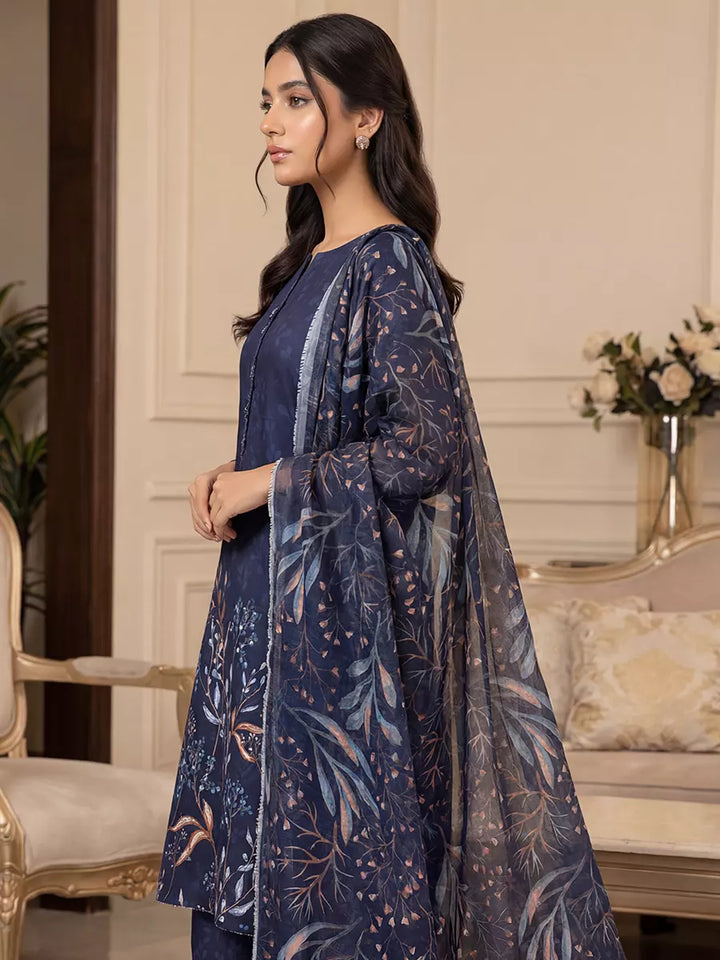 Salitex Unstitched Printed Lawn Silk 3 Piece Suit SUNS7ASI357 - Casual Collection