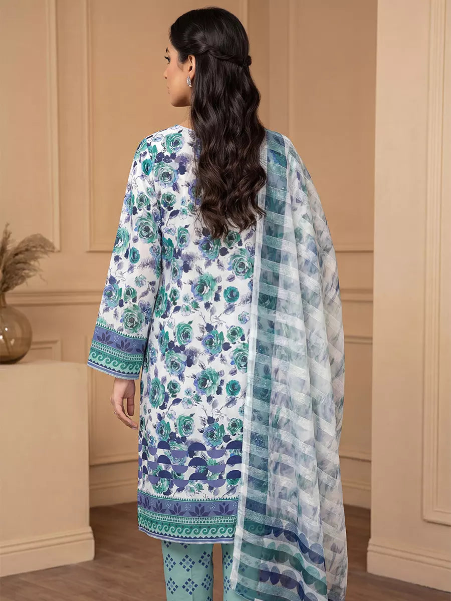 Salitex Unstitched Printed Lawn Silk 3 Piece Suit SUNS7ASI356 - Casual Collection