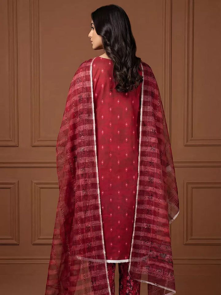 Salitex Unstitched Printed Lawn Silk 3 Piece Suit SUNS7ASI355 - Casual Collection