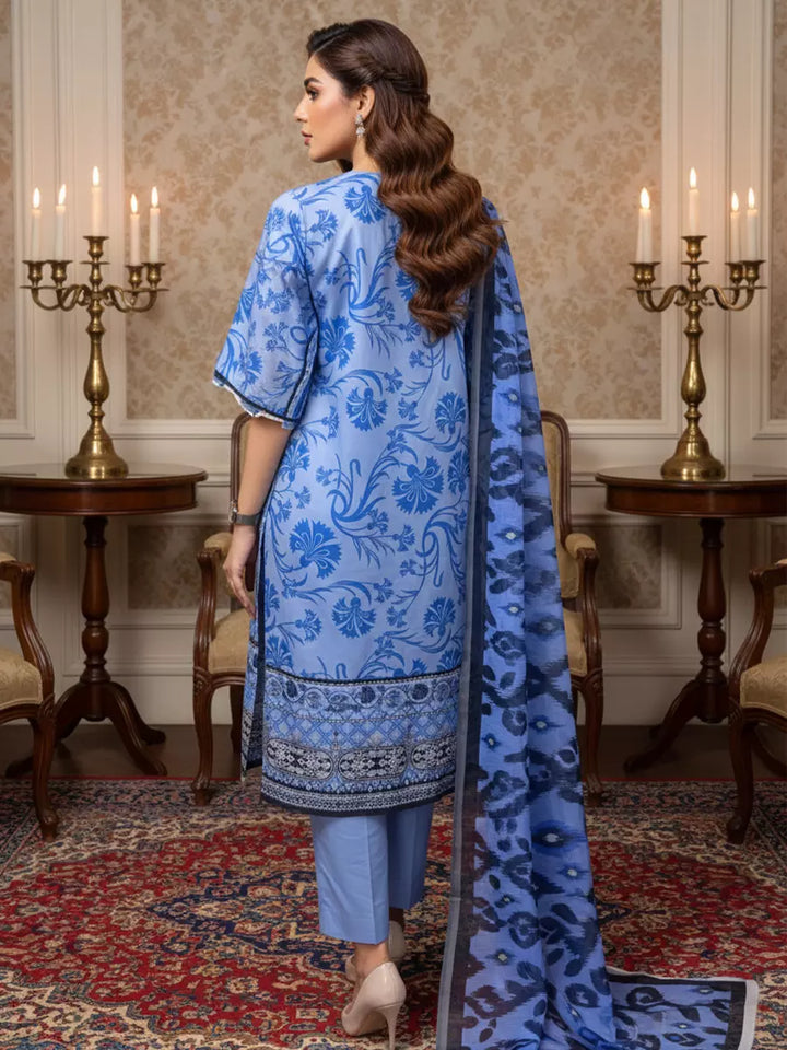 Salitex Unstitched Printed Lawn Silk 3 Piece Suit SUNS7ASI349 - Casual Collection