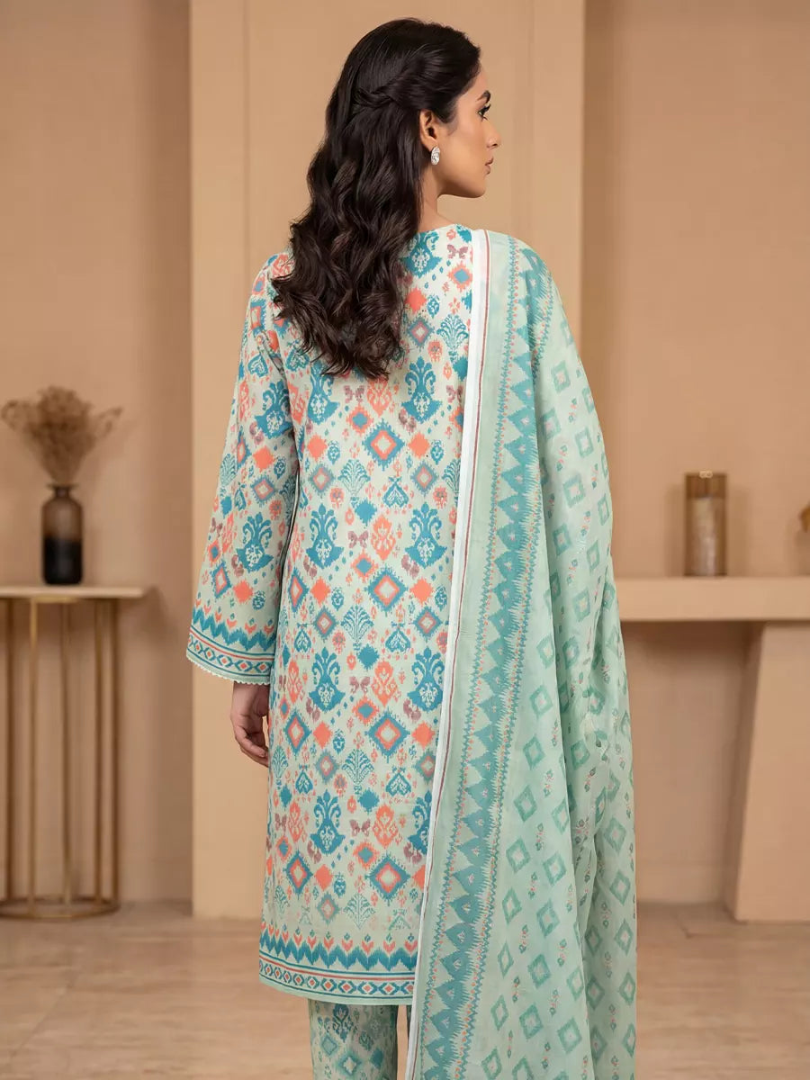 Salitex Unstitched Printed Lawn Silk 3 Piece Suit SUNS7ASI347 - Casual Collection
