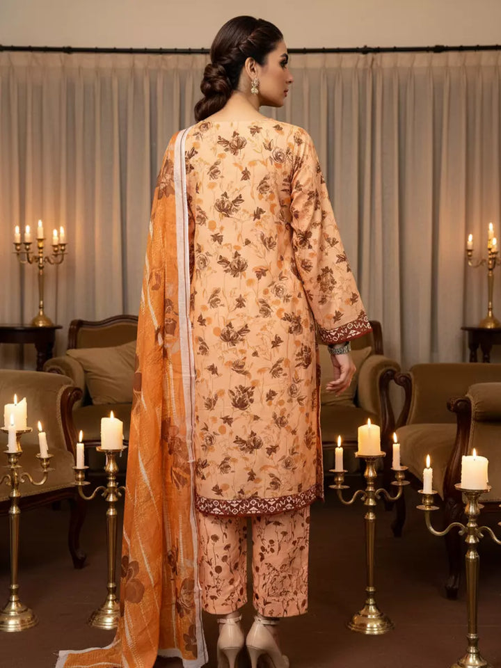 Salitex Unstitched Printed Lawn Silk 3 Piece Suit SUNS7ASI345 - Casual Collection