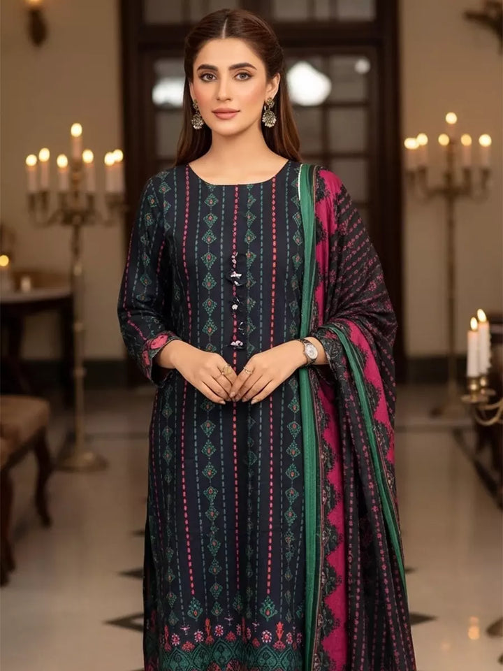 Salitex Unstitched Printed Lawn Silk 3 Piece Suit SUNS7ASI341 - Casual Collection