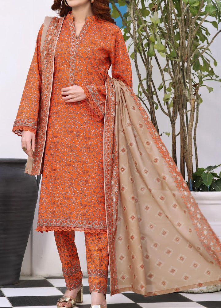 VS Textiles Printed Lawn Suits Unstitched 3 Piece VS24AM D-010 - Summer Collection