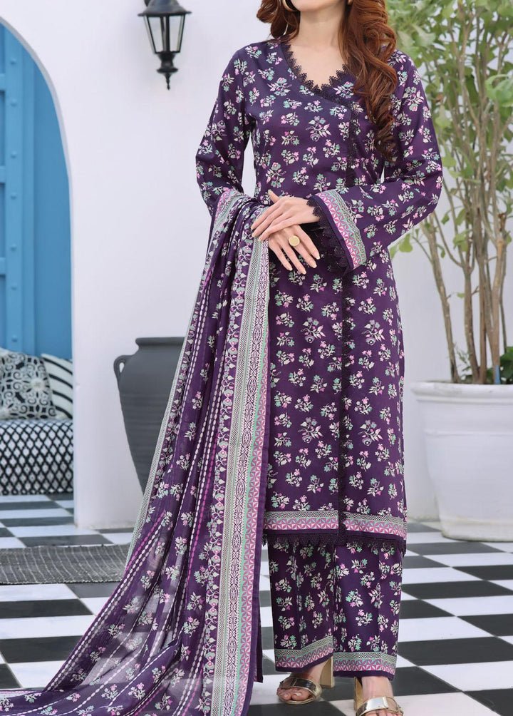 VS Textiles Printed Lawn Suits Unstitched 3 Piece VS24AM D-022 - Summer Collection