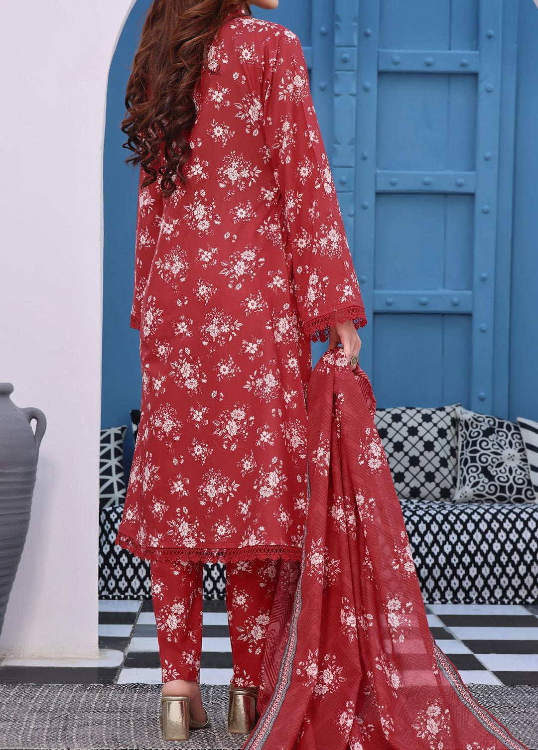 VS Textiles Printed Lawn Suits Unstitched 3 Piece VS24AM D-032 - Summer Collection
