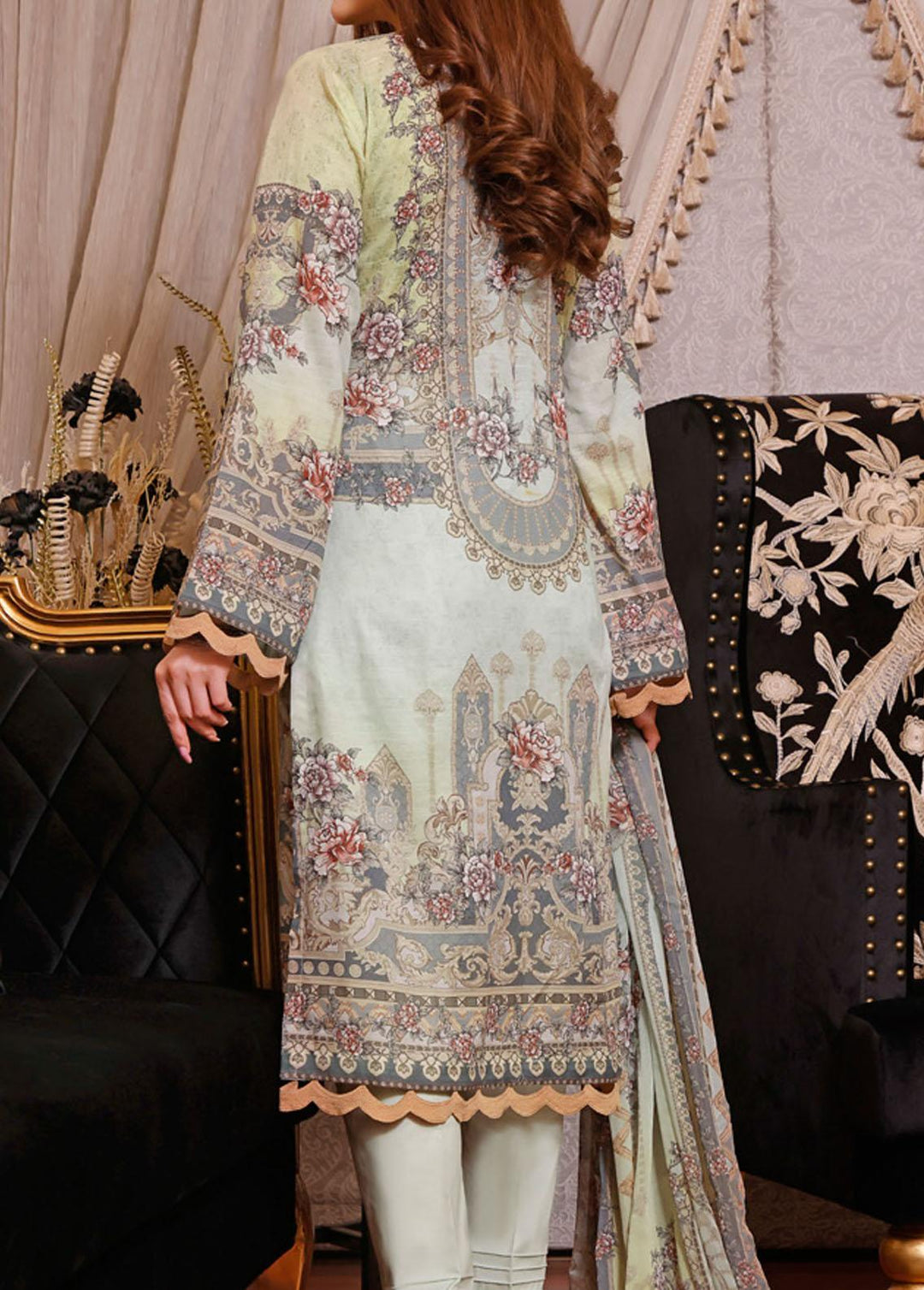 Hina Umer By VS Textiles Embroidered Lawn Suits Unstitched 3 Piece VS22HU 02 - Summer Collection