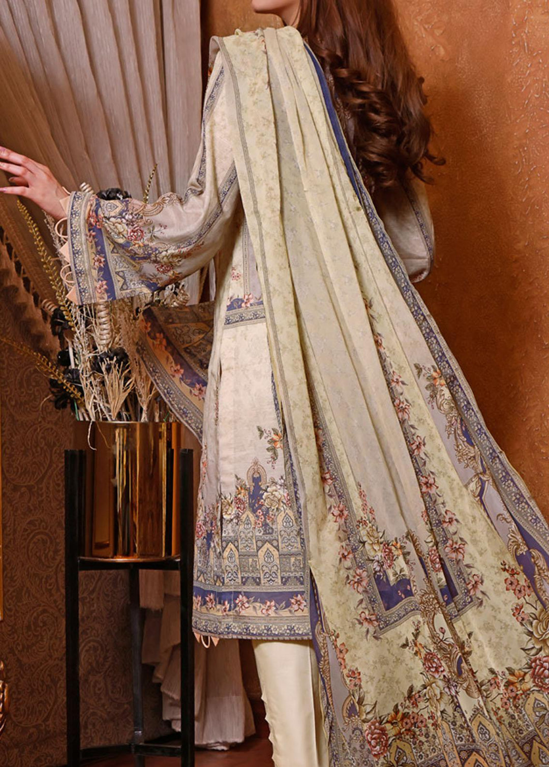 Hina Umer By VS Textiles Embroidered Lawn Suits Unstitched 3 Piece VS22HU 08 - Summer Collection