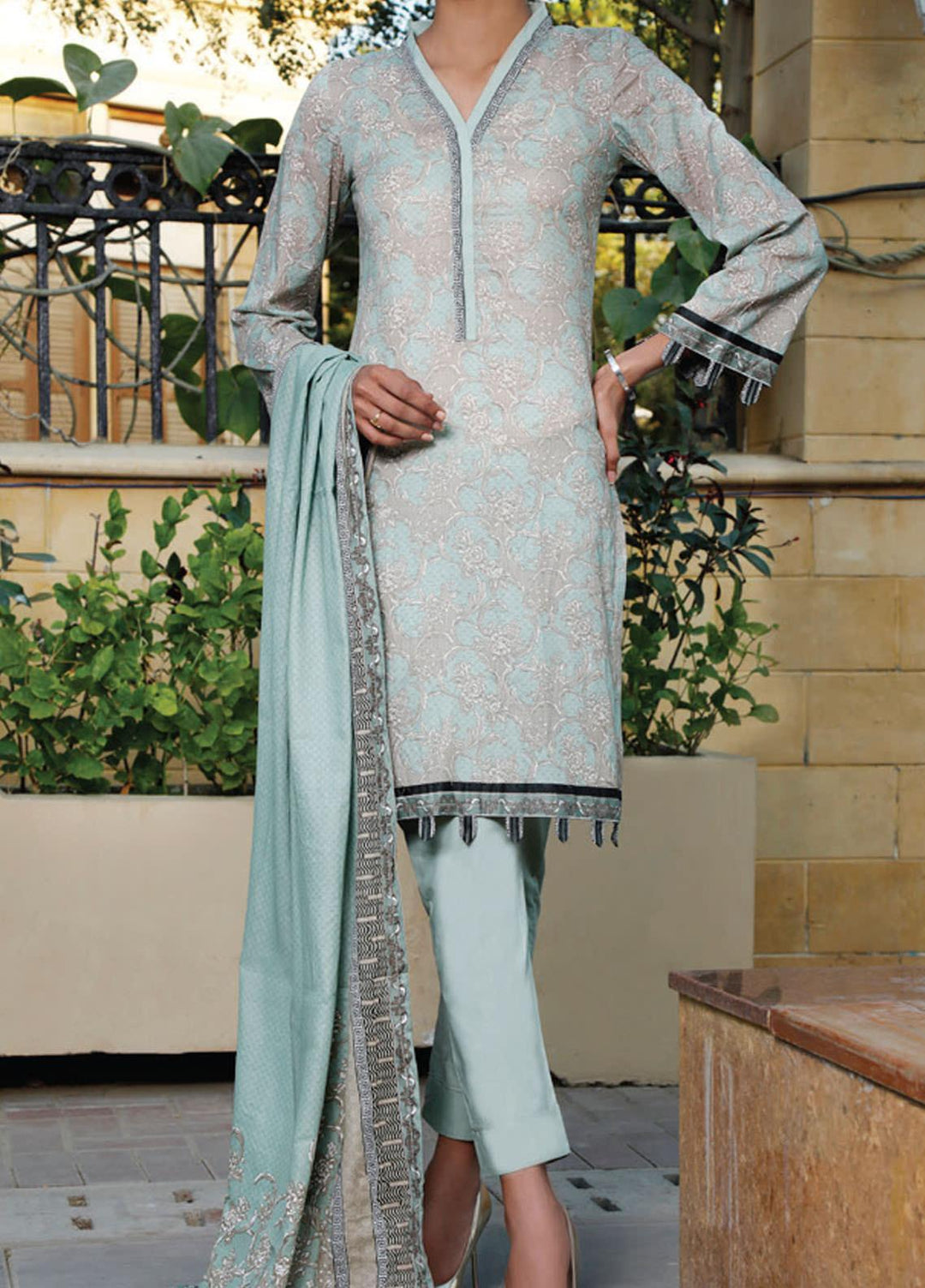 VS Textiles Printed Lawn Suits Unstitched 3 Piece VS21S-2 2609-A - Summer Collection