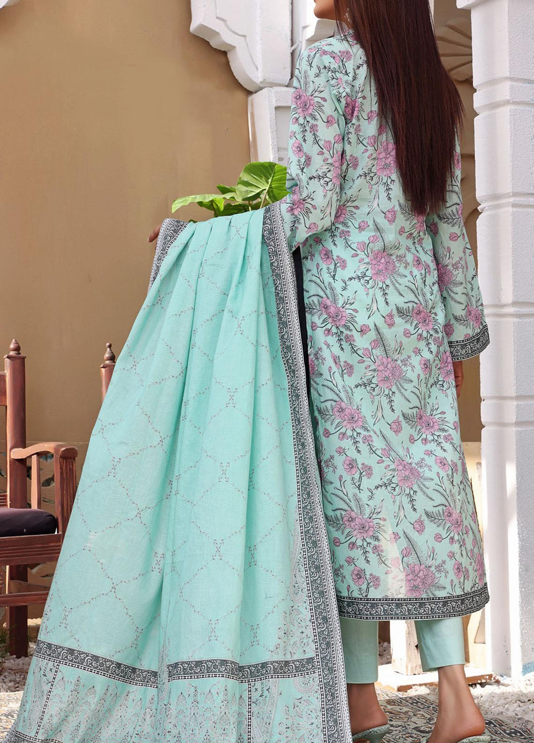 VS Textiles Printed Lawn Suits Unstitched 3 Piece VS23SL D-908 A - Summer Collection