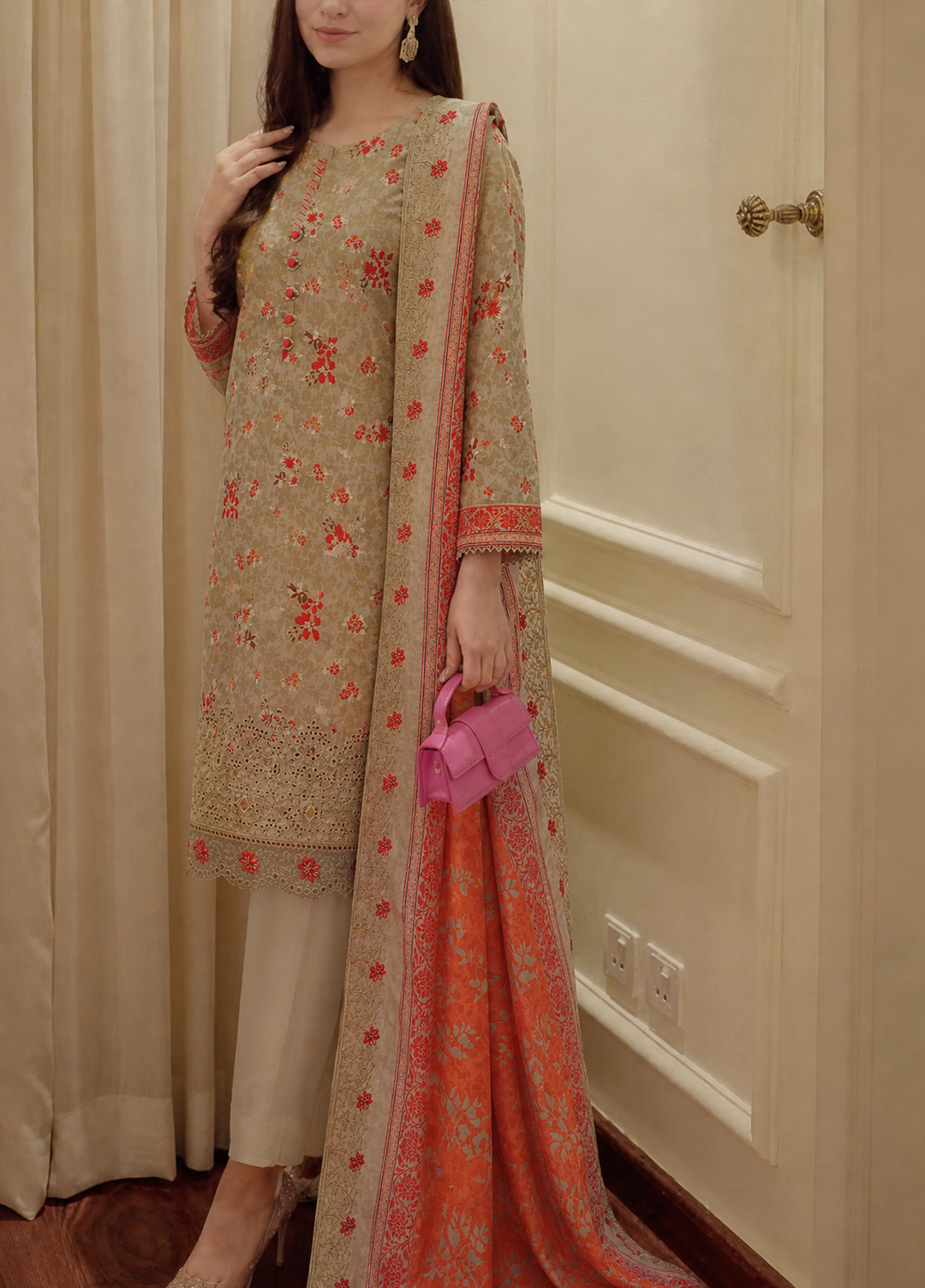 Premium Signature by HZ Textiles Unstitched Embroidered Lawn 3 Piece Suit PSE-1229 Festive Collection