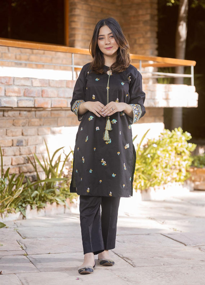 Waniya Cambric Ready to Wear 3 Piece Suit for Girls -  EBONY BLOOM ZEB-002