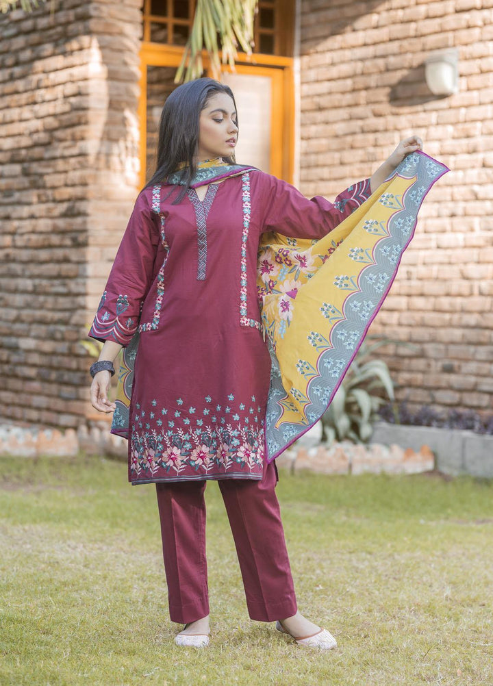 Waniya Cambric Ready to Wear 3 Piece Suit for Girls -  MANGHONY DREAM ZEB-006