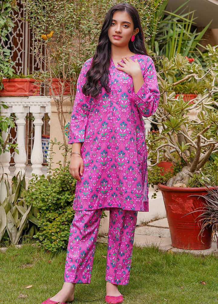 Waniya Lawn Printed 2 Piece Suit for  -  WKA20-108 FUCHSIA BLOSSOM