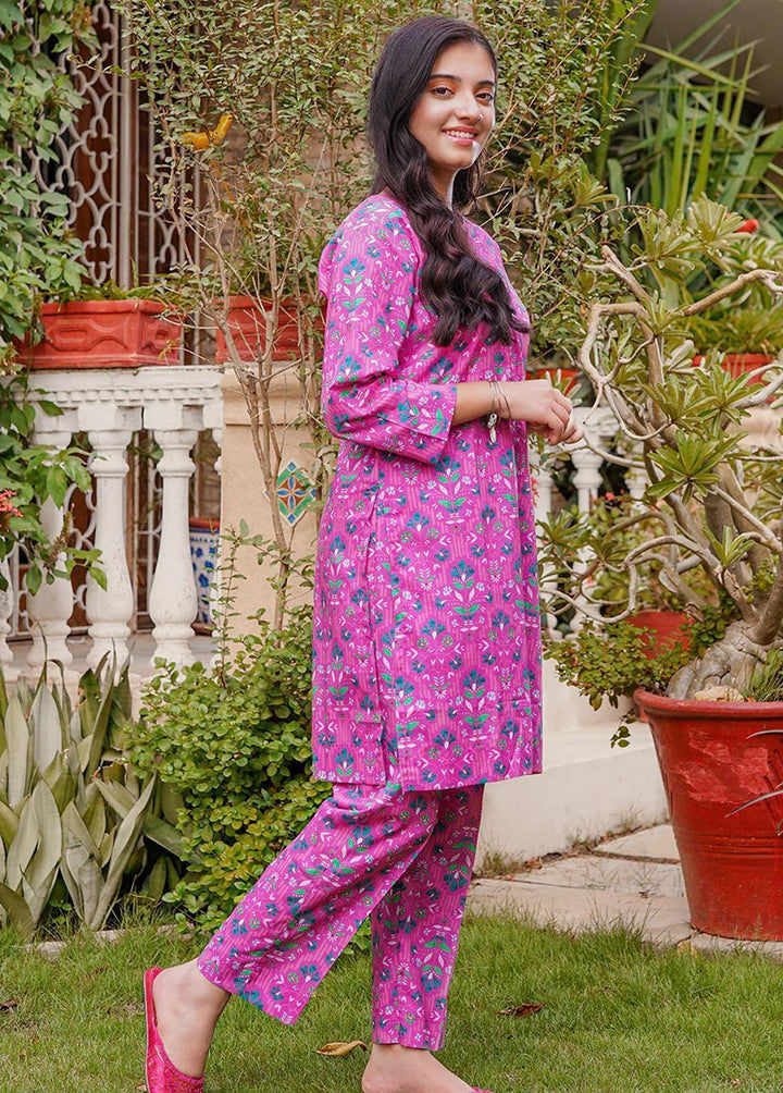 Waniya Lawn Printed 2 Piece Suit for  -  WKA20-108 FUCHSIA BLOSSOM